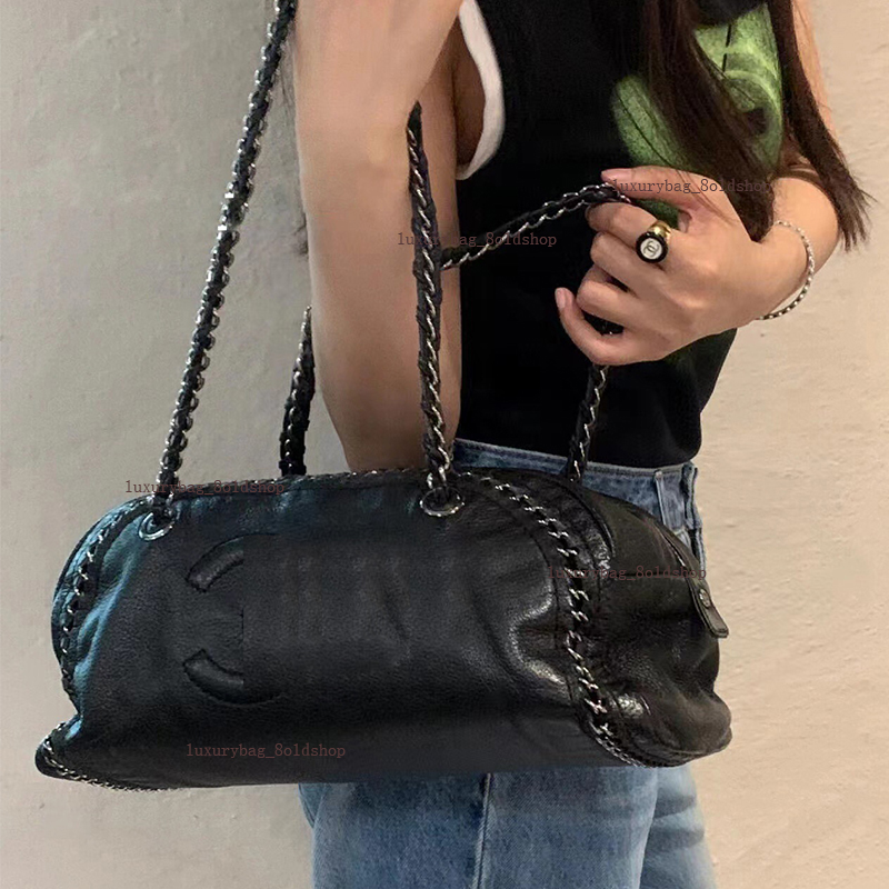 Designer Bag Retro bowling bag chain Shoulder Bag Luxury Purse Oil-wax leather Crossbody Bag Tote Bag Sena Flowing Lightweight Women's Vintage Bag Commuter Bag