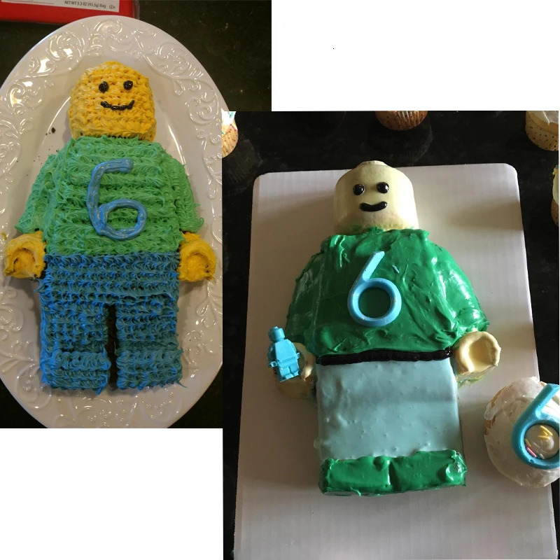 Large Silicone Minifigure Cake Pan Robot Breakable Chocolate Mold DIY Moule Baking Tray For Kids Birthday Party Pastry Accessory 251028