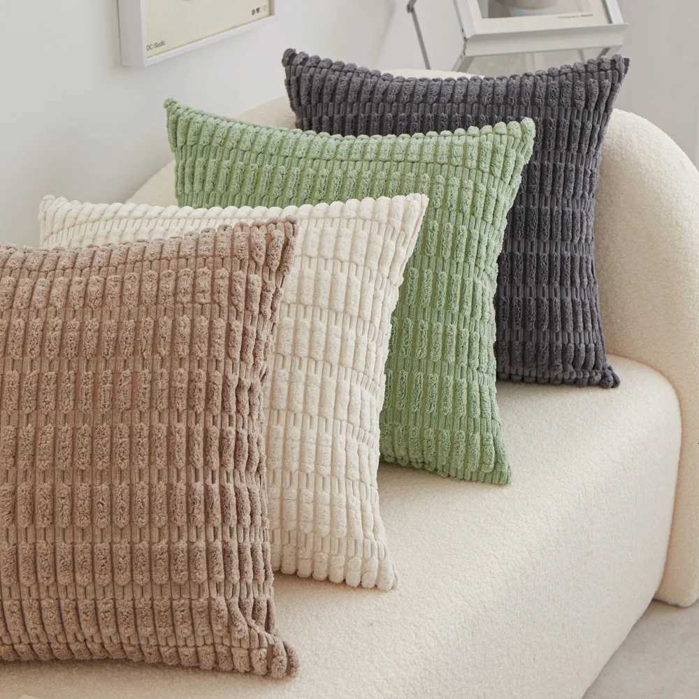 Pillow Case Luxury Nordic style office sofa throw square corn velvet case lumbar living room cushion pad cover C251028