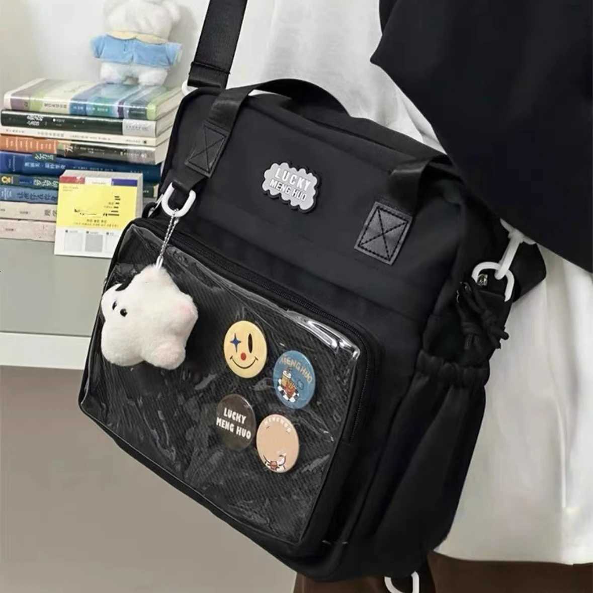 Ins College Style Girl Backpack Bag Large Capacity Cute Ita Bag Japanese Versatile Highvalue Single Shoulder Crossbody BagW251028