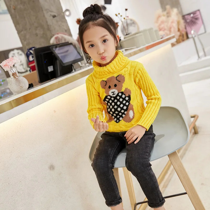 Boys Girls Sweaters Keep Warm Pullover Winter Autumn Infant Baby Sweater Boy Girl Child Knitted Sweater Turtleneck 251027