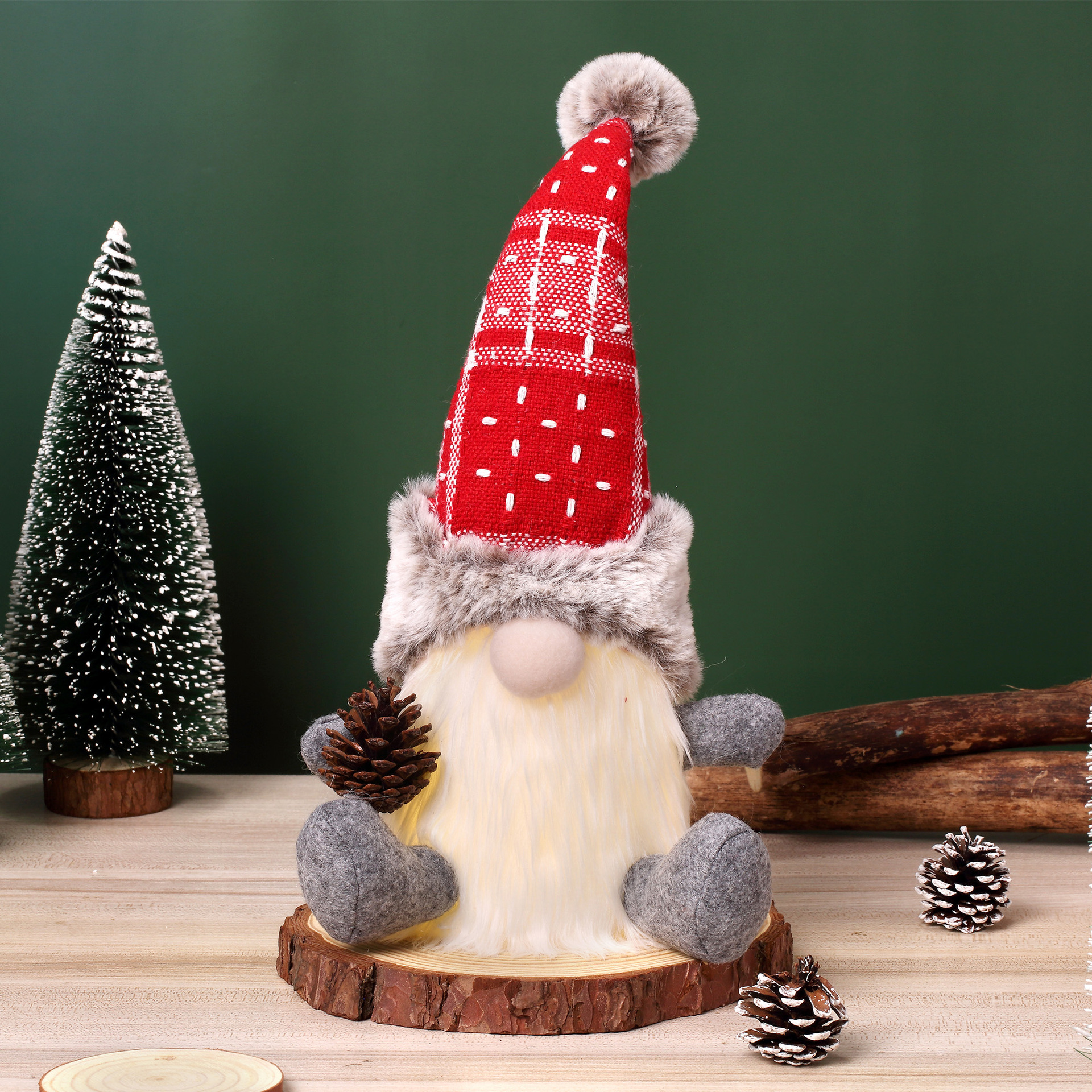 2025 Christmas Decorations Christmas Glow Rudolf Faceless Doll Nordic Forester Plush Doll Decoration Dwarf Ornament