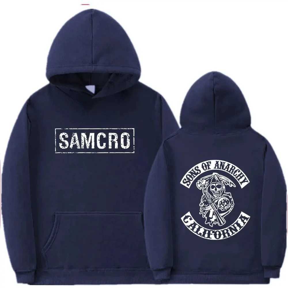 Double Sided Print Hoodie Sweatshirt Tops Sons of Anarchy SAMCRO Men Womnen Fashion Brand Design Pullover Cotton Fleece HoodiesXJ251028