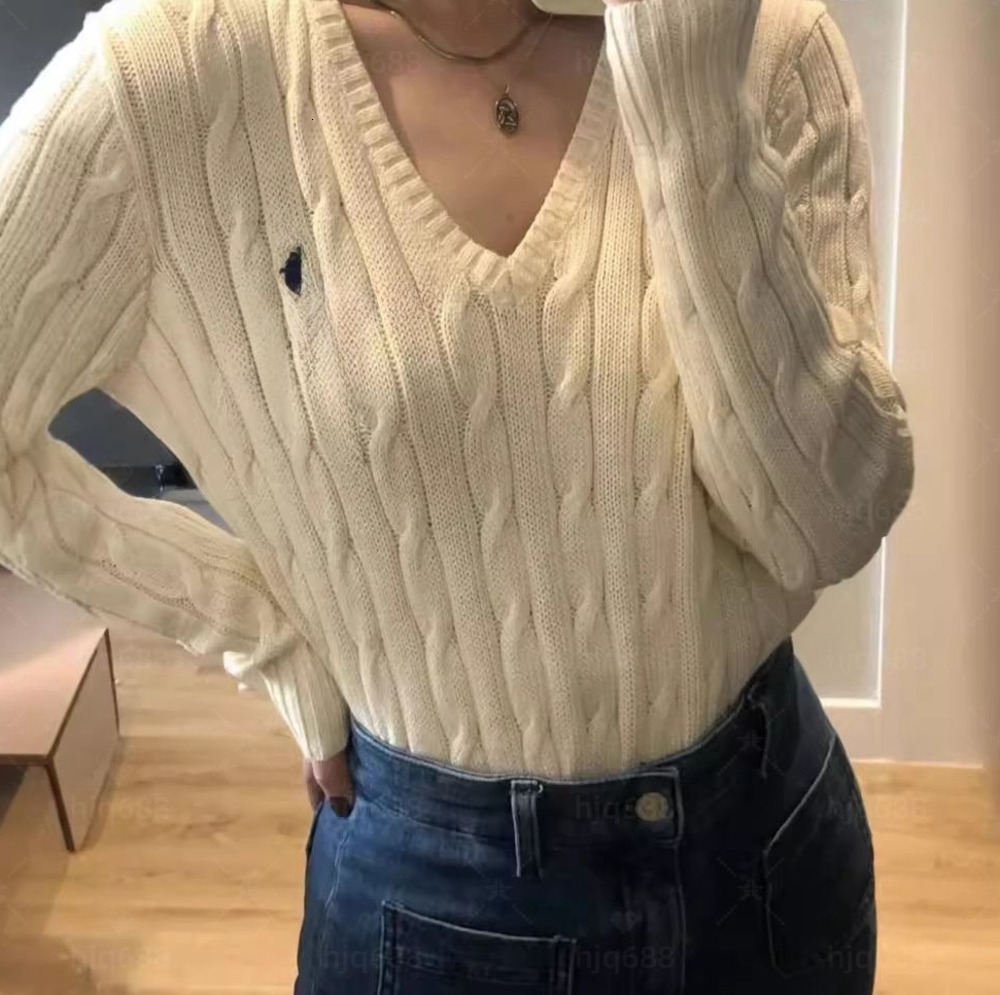 2025 Womens Knits Tees Winter New polo Sleeve Vintage Twist Knitted Sweater Women Pink Grey Black Baggy Knitwear Pullover Jumper Female Clothing yydw