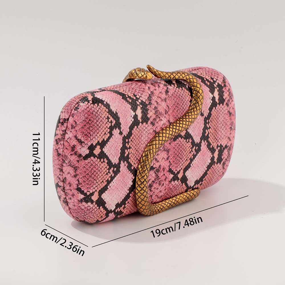 Hand Clutch Snake Shaped Design Fashion Crossbody Shoulder Bag for Western Evening Events women Gift - view 9