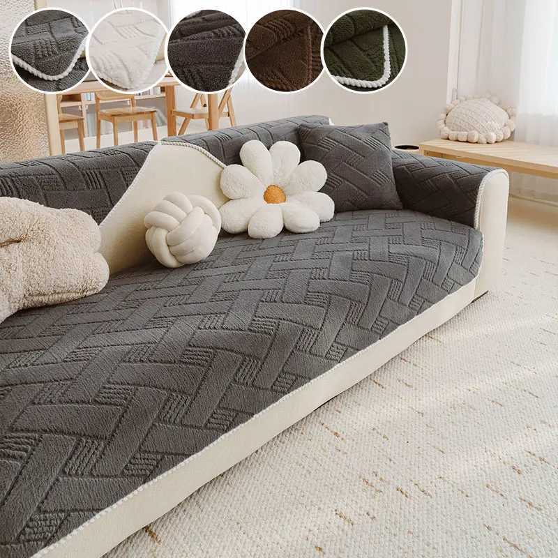 1PCAutumn and winter plush sofa cushion new thick sofa cover light luxury highend sofa cushion C251028