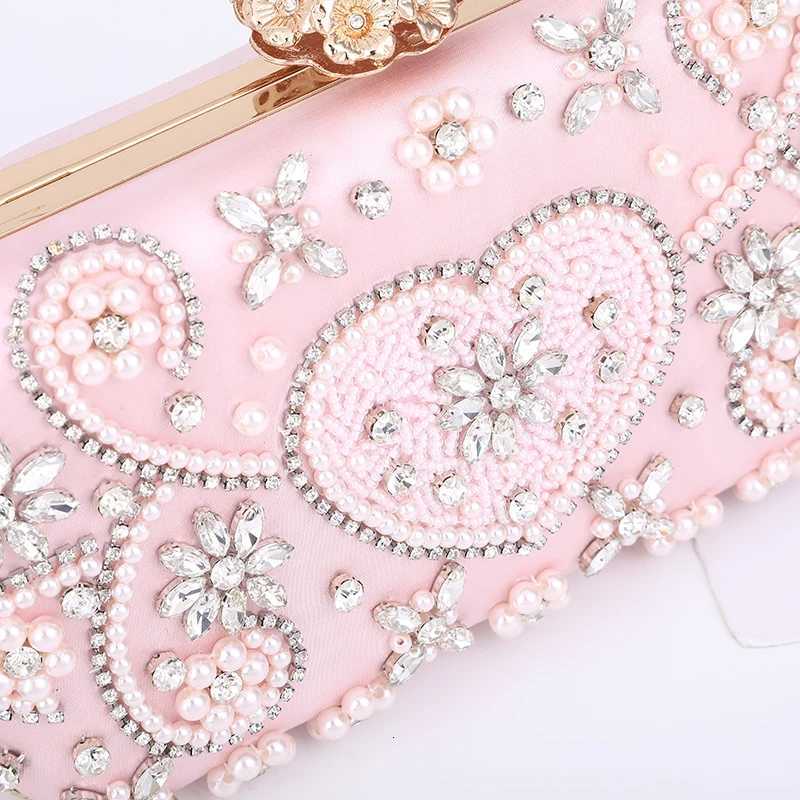 New Designer Gift Wedding Pink Embroidered Rhinestone Party Cute Evening Handbags Ladies Clutch Purse for Women Wedding party H2510271