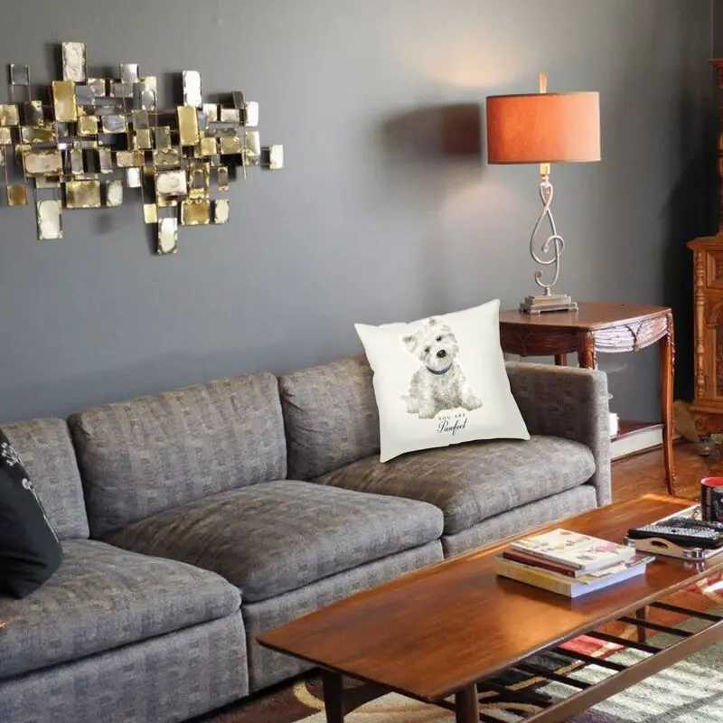 Pillow Case Luxury West Highland White Terrier Dog Throw Case Home Decor Square Westie Cushion Cover cover for Living Room C251028