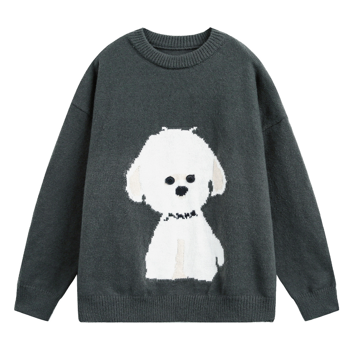 Luxury Bag Imitation Deer Fur Cartoon Puppy Designer Sweater Round Neck Sweater For Men Autumn And Winter Textured Warm Pullover Knitted Sweater Coat