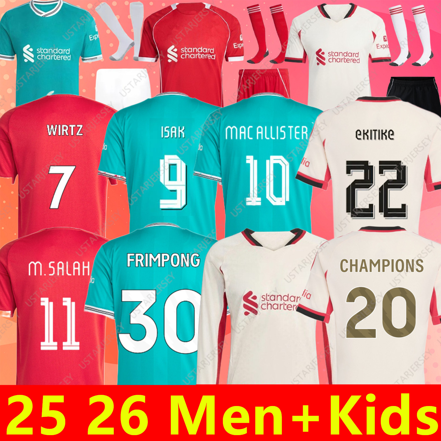 2025 2026 Kit Mohamed ISAK WIRTZ EKITIKE SZOBOSZLAI MAC ALLISTER VIRGIL camiseta Milos FRIMPONG GRAVENBERCH long sleeves Soccer Jerseys 2025 2026 football jersey