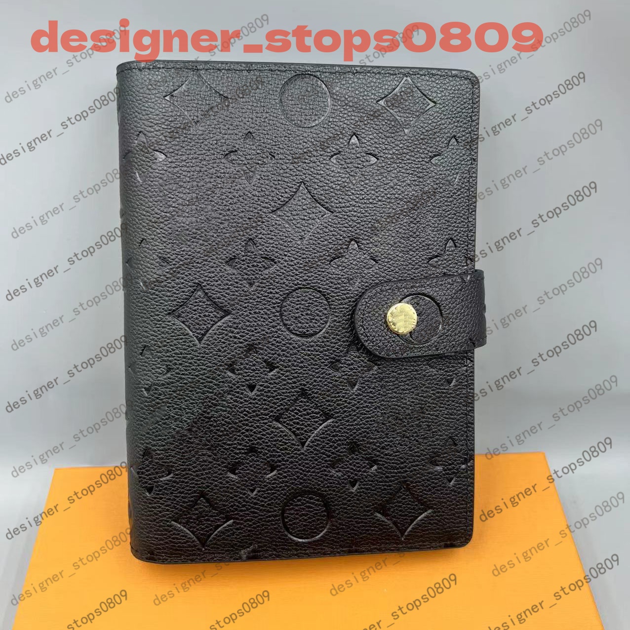 Top Quality Agenda Bracket Case Planner with Box Medium Waterproof Ring Notebook Cover Work Meeting Notes Calendar Luxury Designer Wallet Credit Card