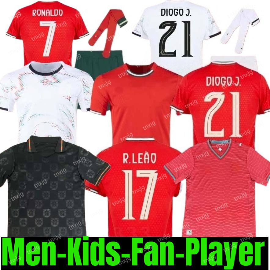 25 26 27 Portugal soccer Jerseys Portuguesa RoNalDo JOAO FELIX BERNARDO B. FERNANDES PEPE Portugieser Jerseys 2025 2026 Portugals Men Kids kits
