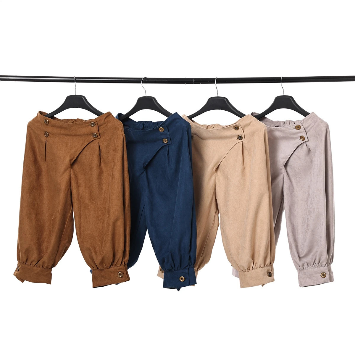 Vintage Steampunk Trousers for Women Renaissance Medieval Pants Brown Horseman Castaways Costume Colonial Bloomers 251027