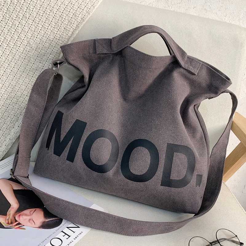 Top Canvas Bag Youth Men Shoulder Bags Large Capacity Hand Bags Letter Printed Crossbody Bag for Women Students School BagsW251028