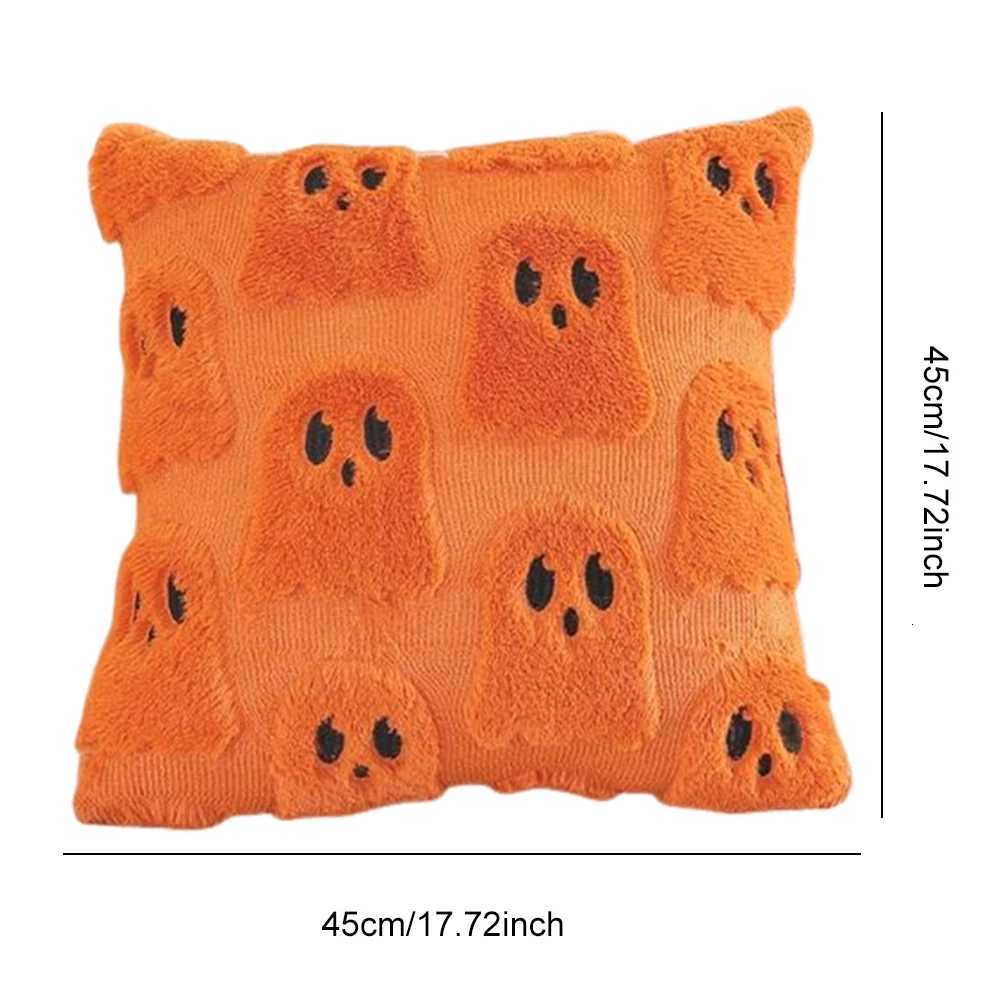 Pillow Case 2 Pcs Halloween Ghost Throw Cases Plush Faux Fur case Sofa Ghost Cushion Covers for Sofa Couch Bed Living Room C251028