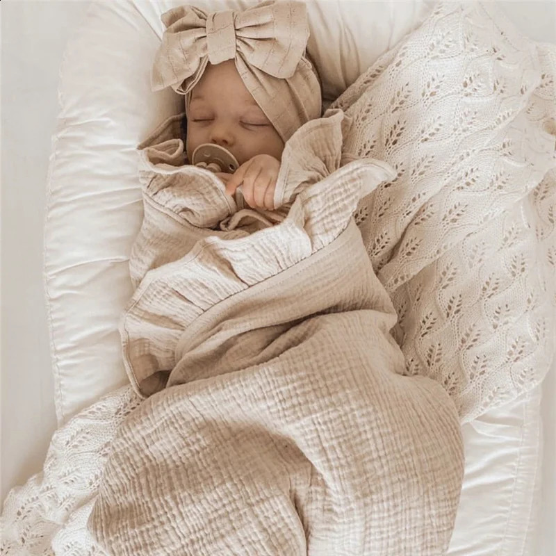 Cotton Muslin Baby Blankets Solid Color Swaddle Blanket Bedding born Baby Accessories 251027