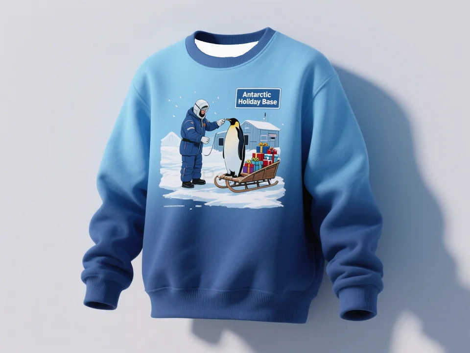 Sanrio Christmas Themed 3D Print Mens Crewneck Sweatshirt Soft Warm Winter Pullover with Holiday Graphics Cozy Seasonal Apparel L251028