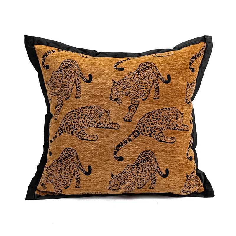 Pillow Case Light Luxury case Maillard Sofa Coffee Black Panther Dutch Velvet case 45CM Home Decor Throw Cushion Covers C251028