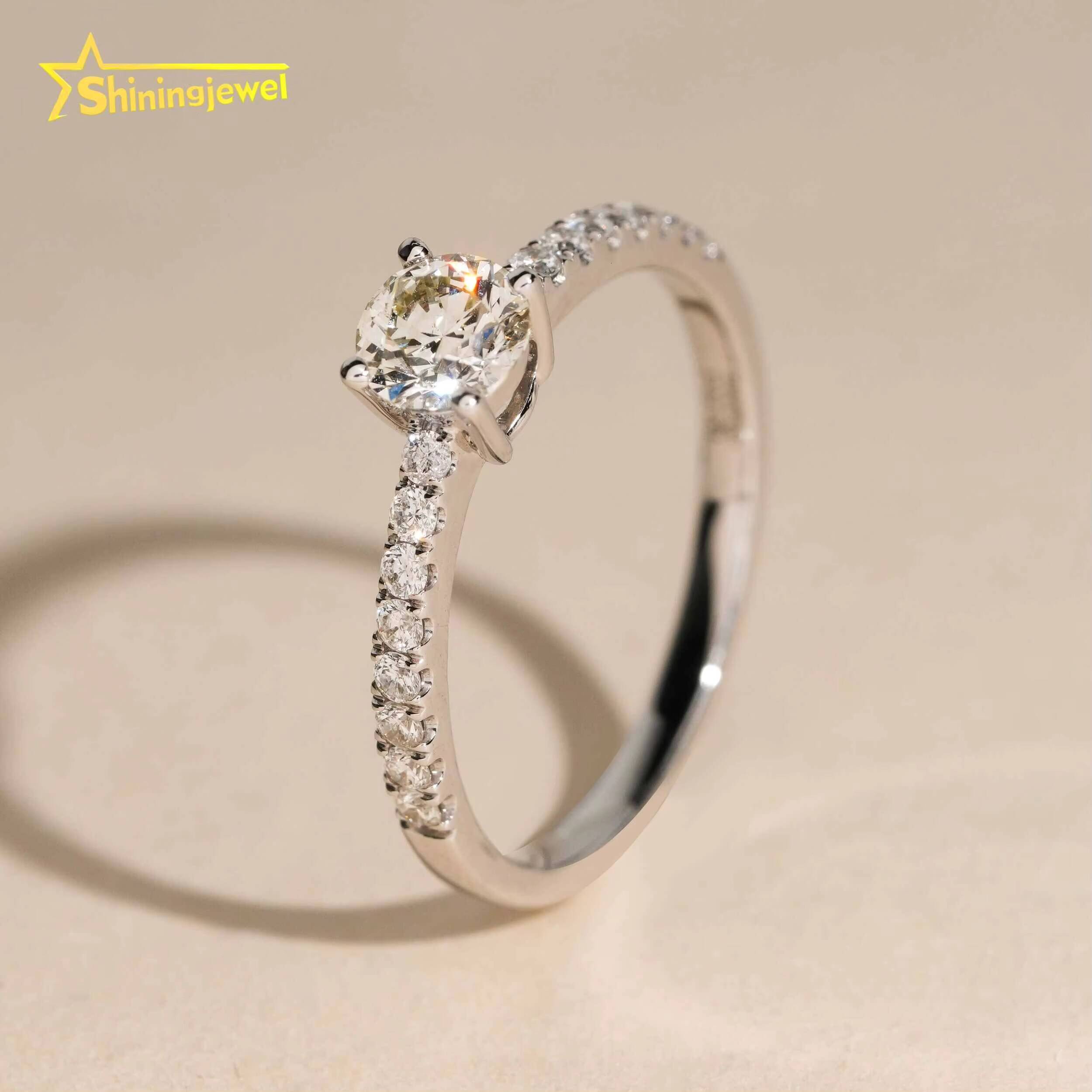 Classic Design Natural Diamond Rings 14k Gold Wedding Ring Engagement Women Fine Jewelry Custom Real Gold Rings