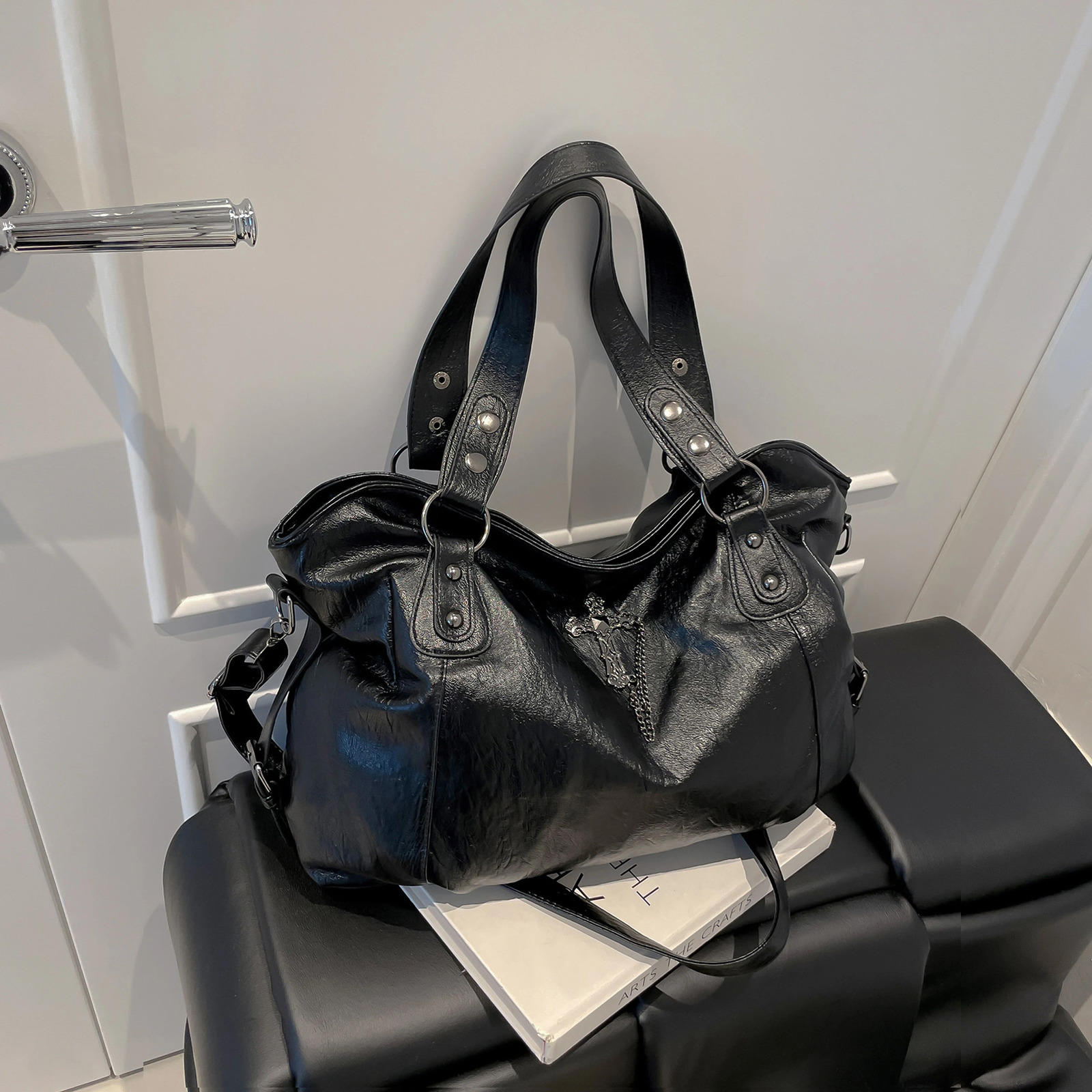 Lightweight and minimalist womens crossbody bag with cross pattern style lightweight and minimalist casual backpack 251027