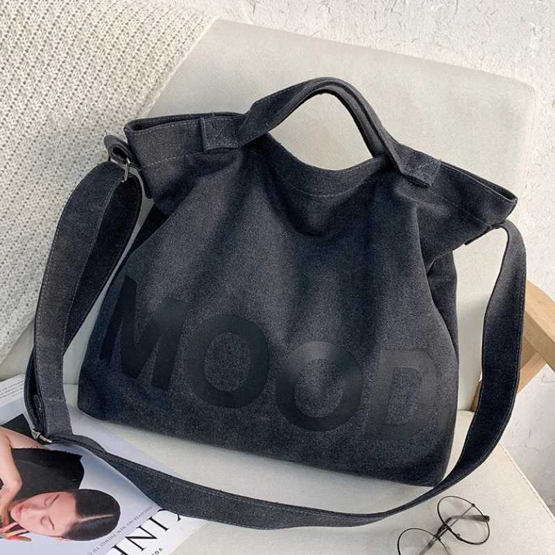 Top Canvas Bag Youth Men Shoulder Bags Large Capacity Hand Bags Letter Printed Crossbody Bag for Women Students School BagsW251028