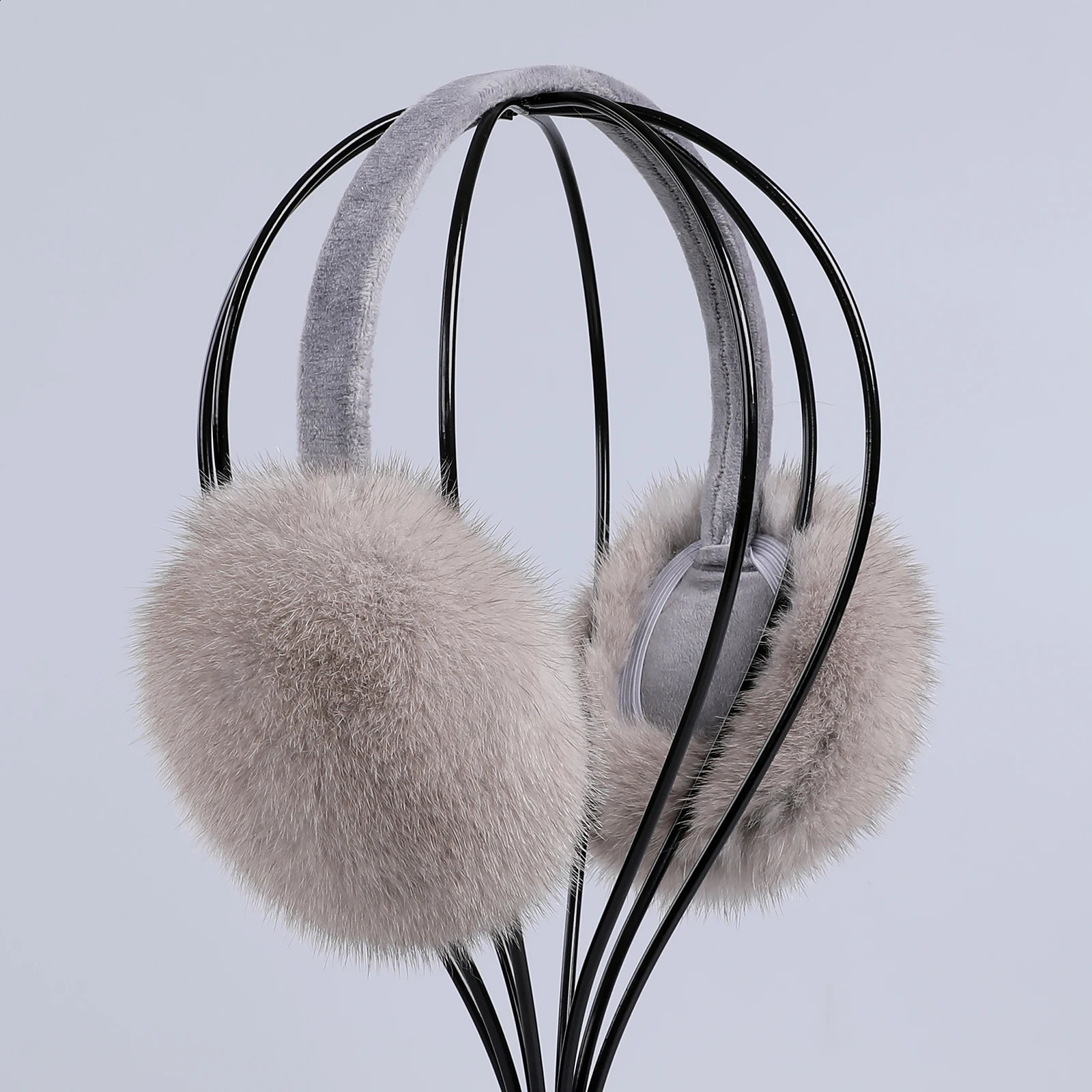 Winter Fashion Unisex Genuine Mink Fur Earmuffs With Velvet Band Mens Womens Foldable Ear Warmer Real Fur Ear Muff 251027