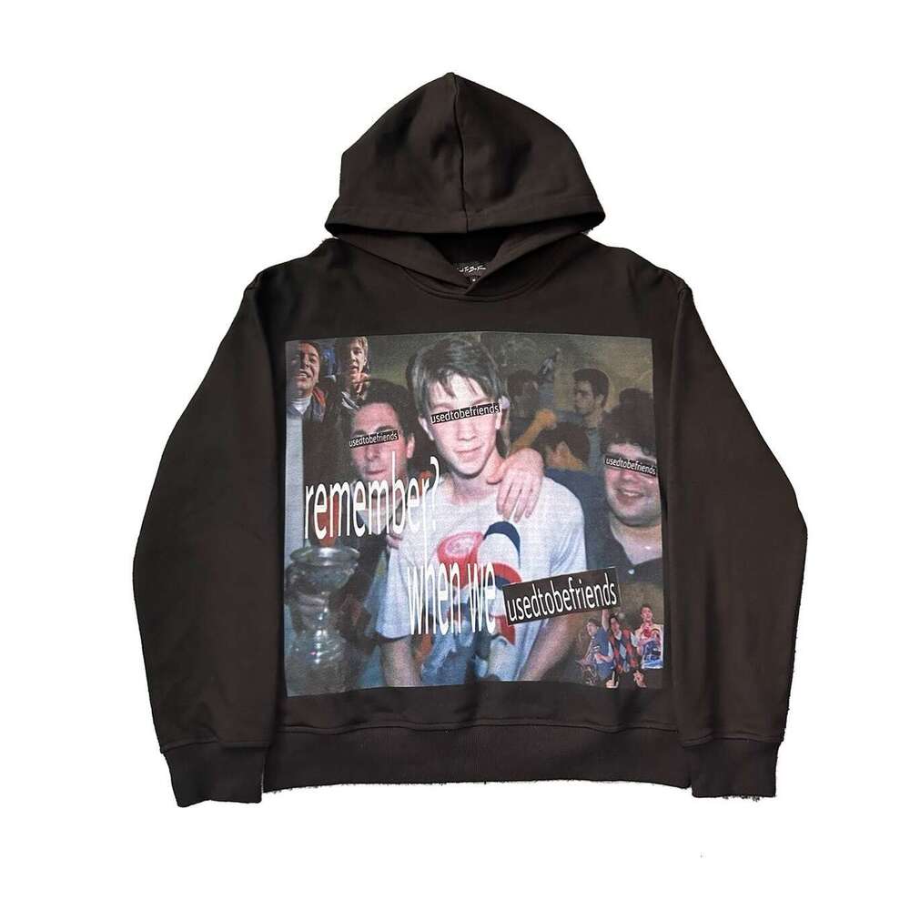 Simple Autumn Fashion Character Letter Print Pattern Unisex Street Hoodie