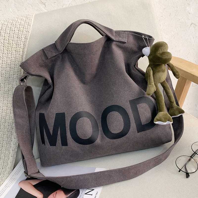 Top Canvas Bag Youth Men Shoulder Bags Large Capacity Hand Bags Letter Printed Crossbody Bag for Women Students School BagsW251028