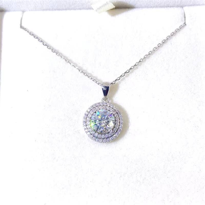 Women Jewelry 2021 Bling Fashion VVS Moissanite Diamond Sterling Silver 925 Jewelry Crystal Necklace Set