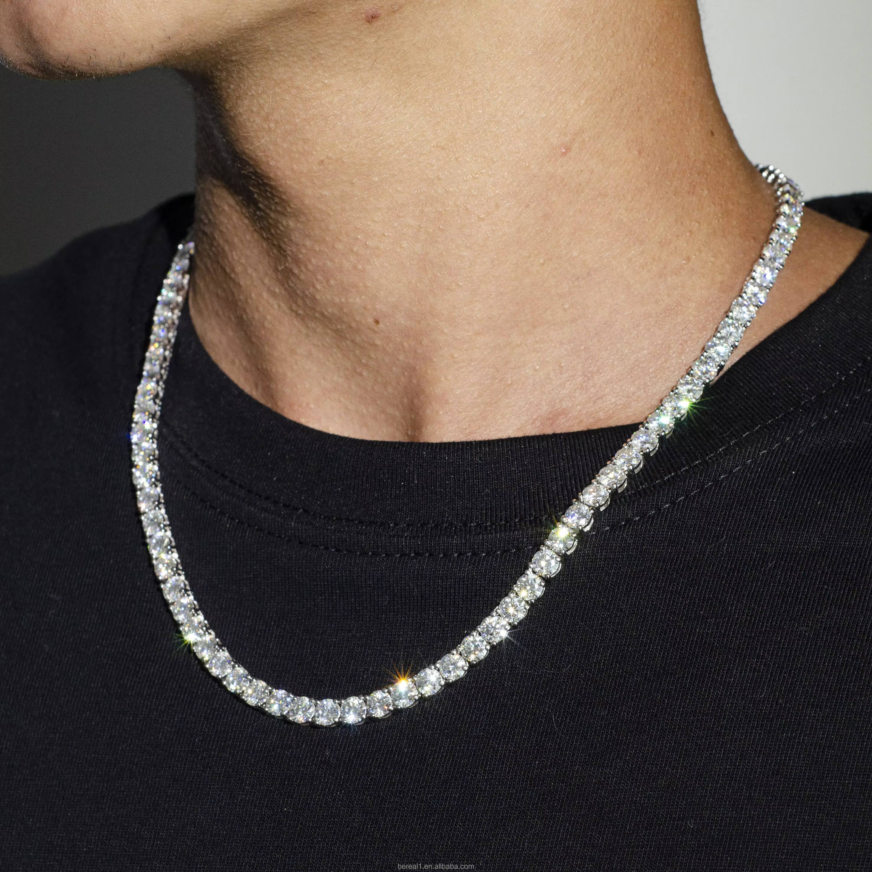 5mm Ice Out VVS Moissanite Diamond Tennis Chain Bracelet Customized Fine Jewelry Wholesale Prices