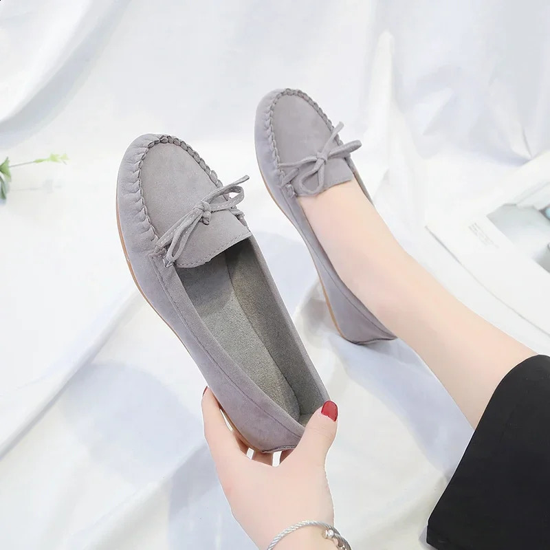 Women Shoes Slip on Loafers for Ballet Flats Women Suede Casual Sneakers Zapatos Mujer Flat Shoes for Mom Fashion Shoes 251023