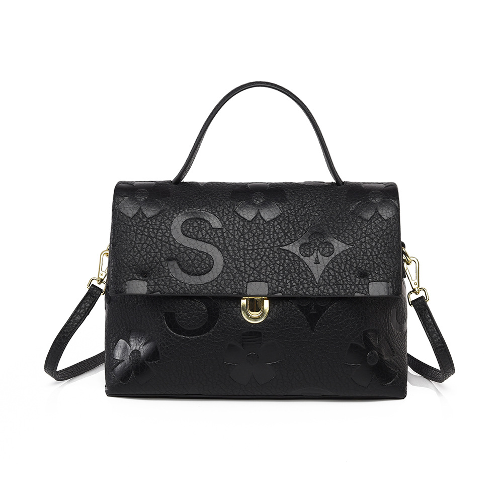 Free shipping ladies' handbag, European and American retro single-shoulder bag, large-capacity commuter tote bag, high-end pressure-sensitive flo