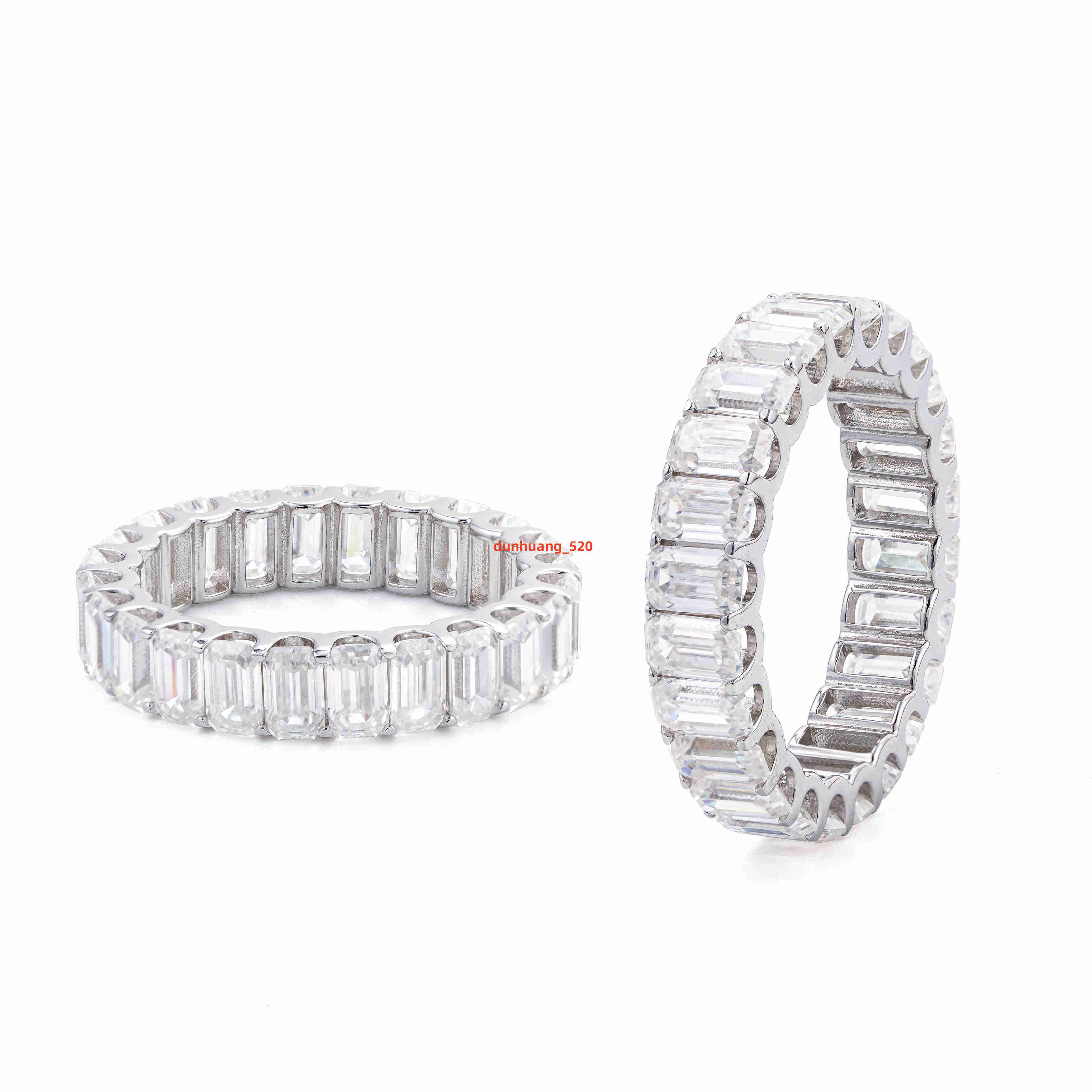 Wholesale Price 925 Sterling Silver Men Gold Engagement Ring Hip Hop Jewelry Vvs Moissanite Diamond Eternity Band Ring