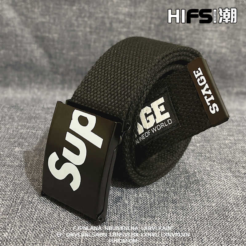 Student Korean-style trendy belts, men's trendy belts, canvas belts for boys, trendy belts for high school and junior high school students and te