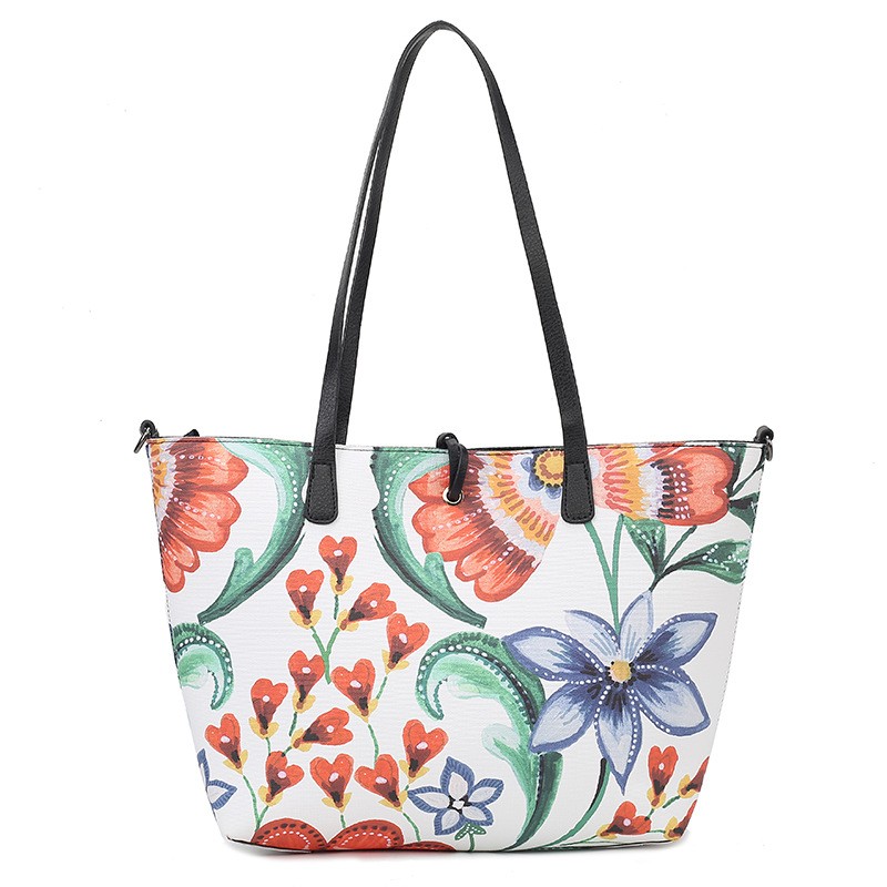 Leisurely style lady spacious shoulder bag PU leather shopping bag durable tote bag portable women handbag commute bag factory wholesale bag design shoulder bag