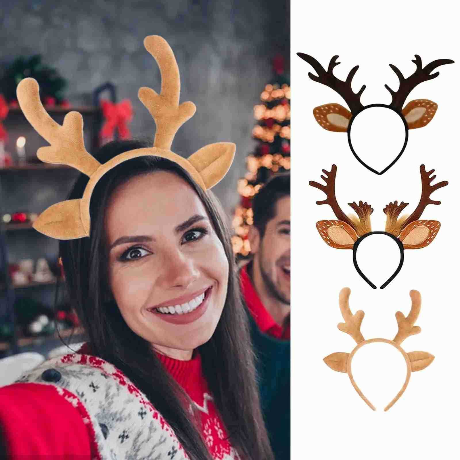 Disney Christmas Charming Themed Headwear: Adorable Animated Reindeer Antlers Headbands for Special Occasions designer H251119