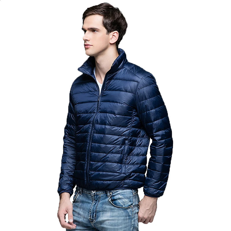 CHRLCK Packable Down Jackets Mens Ultralight Camping Trekking Waterproof Winter Coat Outdoor Windproof Warm Puffer Jacket Male 251015