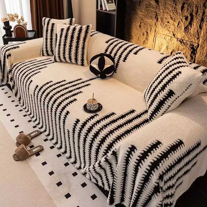Thickness Plush Sofa Cover Allinclusive One Piece Seat Cushion Towel Antiscratched Dust Proof Wear Resistant Sofa Blanket C251028