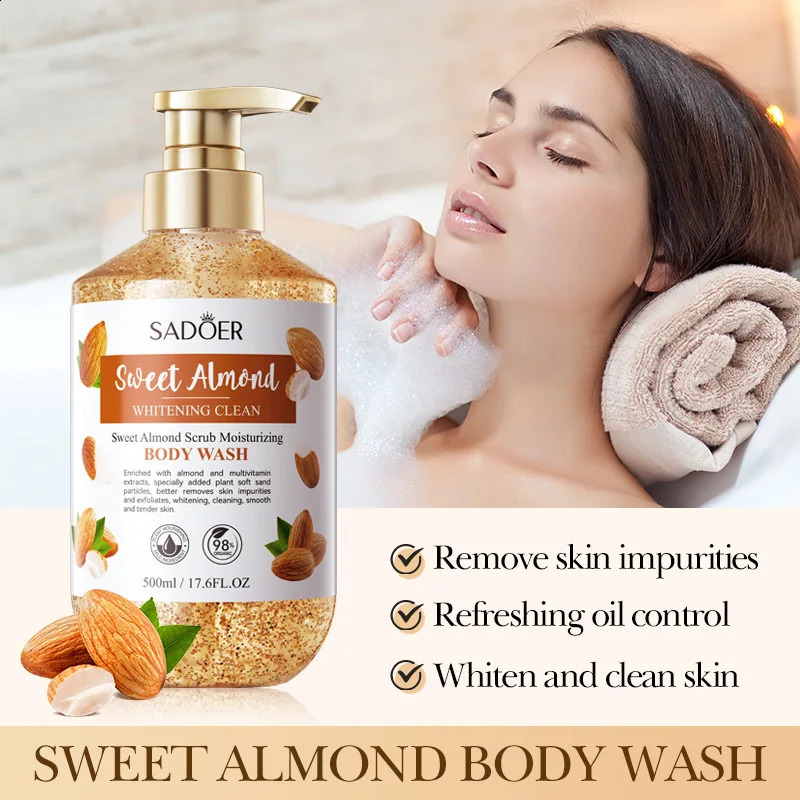 500ml Sweet Almond Scrub and Cleansing Shower Gel Body Wash Bath and Body Works 251023