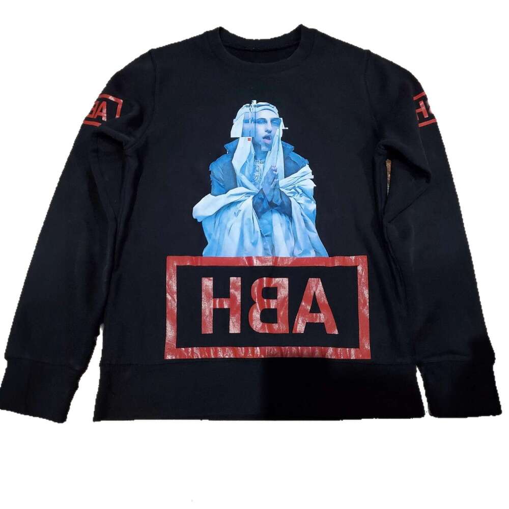 American Street Loose Style Unisex Character Dark Angel Print Letter Pattern Autumn Pullover Top