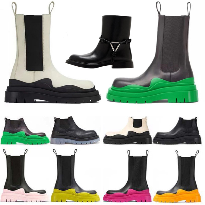 Tire Women Designer Boots Chelsea Over The Knee Boot Men Women Fashion Motocycle Ankle Half Anti-Slip Casual Platform Winter Snow Booties Shoes Size 35-44