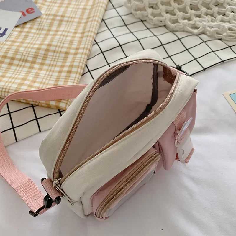 Japanse Style Kawaii Bag Girls Student Small Nylon Bag Mutipockets Transparent Crossbody Bags Women New Shoulder Bag Bolsa MujerW251028