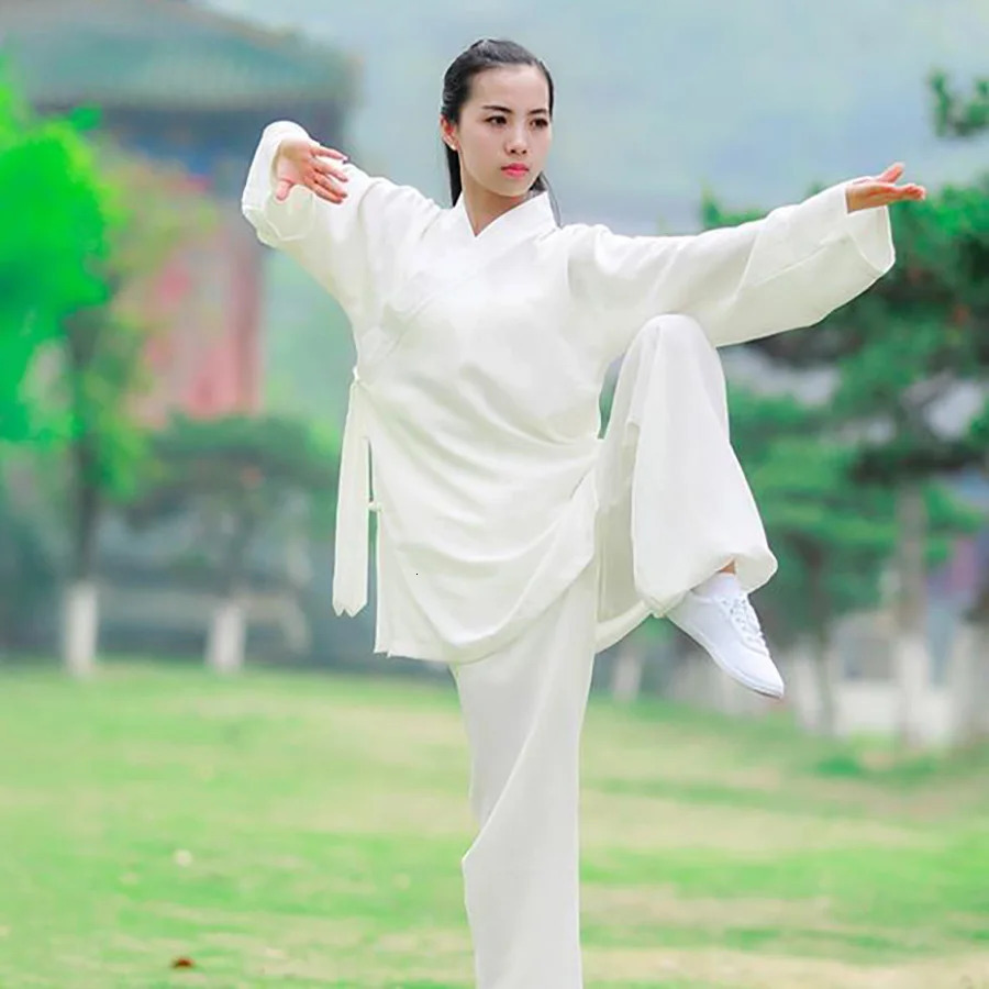 High Quality Cotton Linen Clothes Sets Men Women Tai Chi Suit Practice Clothing Martial Art Uniform Taoist Kung Fu Toppants 251022