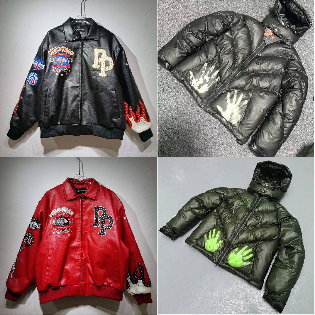 Men's Designer Jackets PP Leather Authentic High-quality Baseball Jacket Women's Genuine Embroidered Diamond Short Jacket Brand Down Jacket 