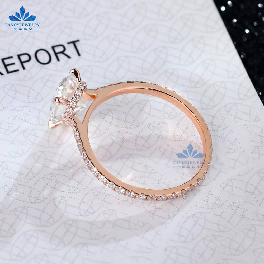 Lab Ceate Diamond Ring 14k Gold 2ct Pear Cut Moissanite Diamond Ring Ladies Wedding Band Engagement Ring Diamond