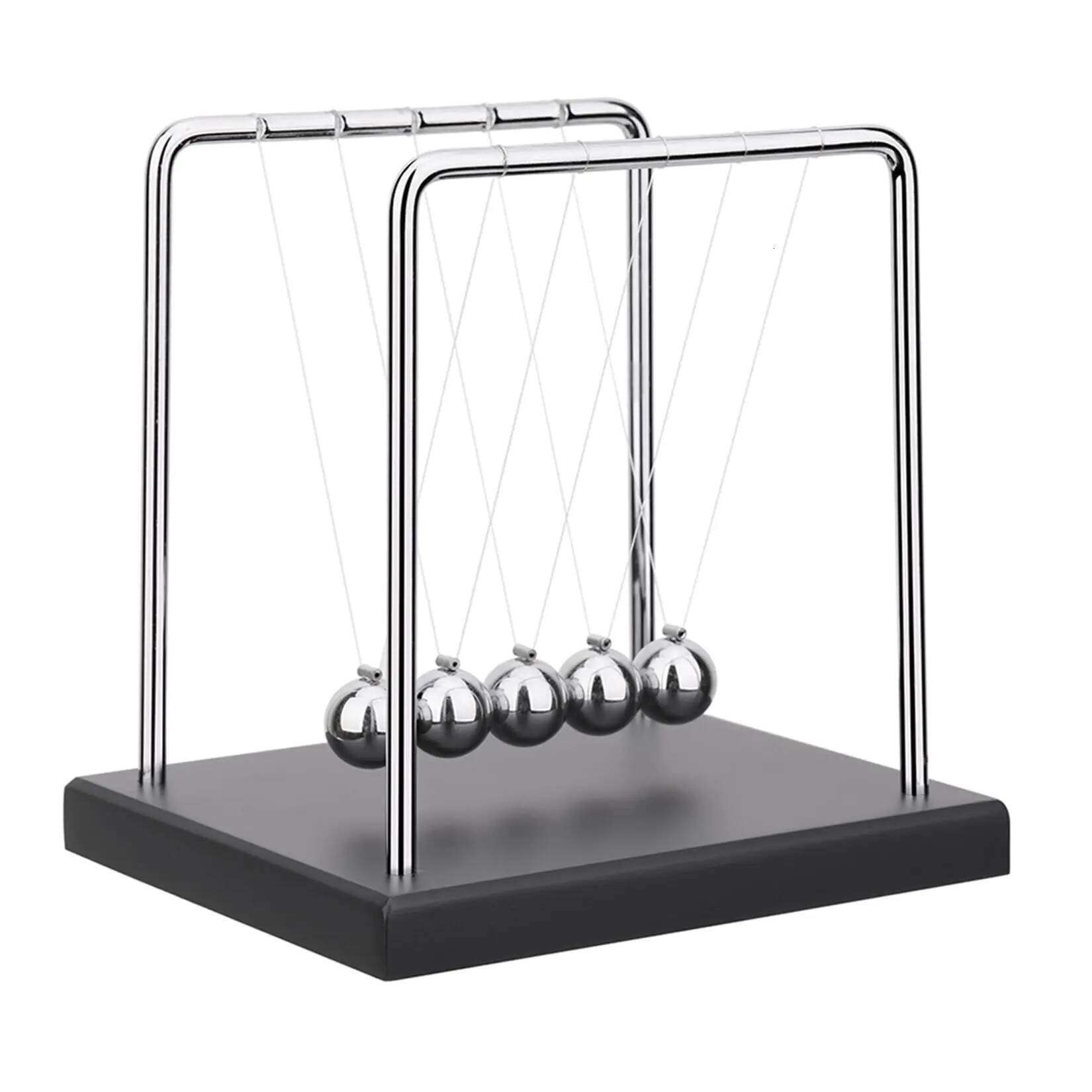 1 PC Newton Cradle Balance Steel Balls Perpetual Motion Collision Ball School Teaching, Physics Science Pendulum Home Decoration ddmydog