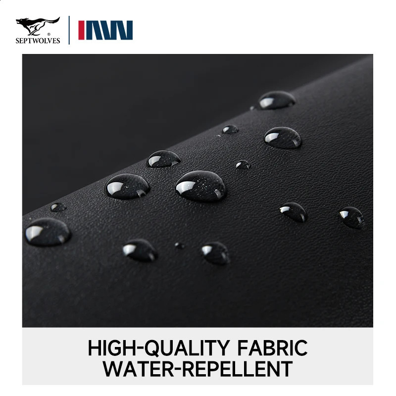 Septwolves Casual Business Large PU Leather Backpack Men Women Waterproof Laptop School Bag Male Classics Travel Knapsack 251018