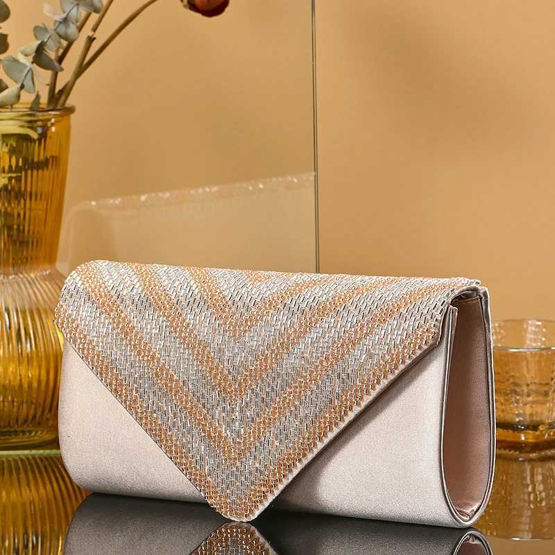 Womens MultiColor Stain Diamond Envelope Evening Clutch Crossbody Bag Classic Wedding Party Shoulder Bag H251027