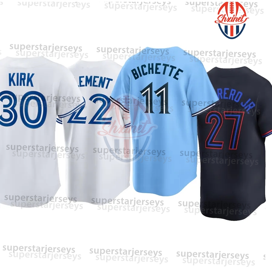 2026 New Custom 27 Vladimir Guerrero Baseball Jerseys Ernie Clement Alejandro Kirk Bo Bichette George Springer Max Scherzer Sports Training