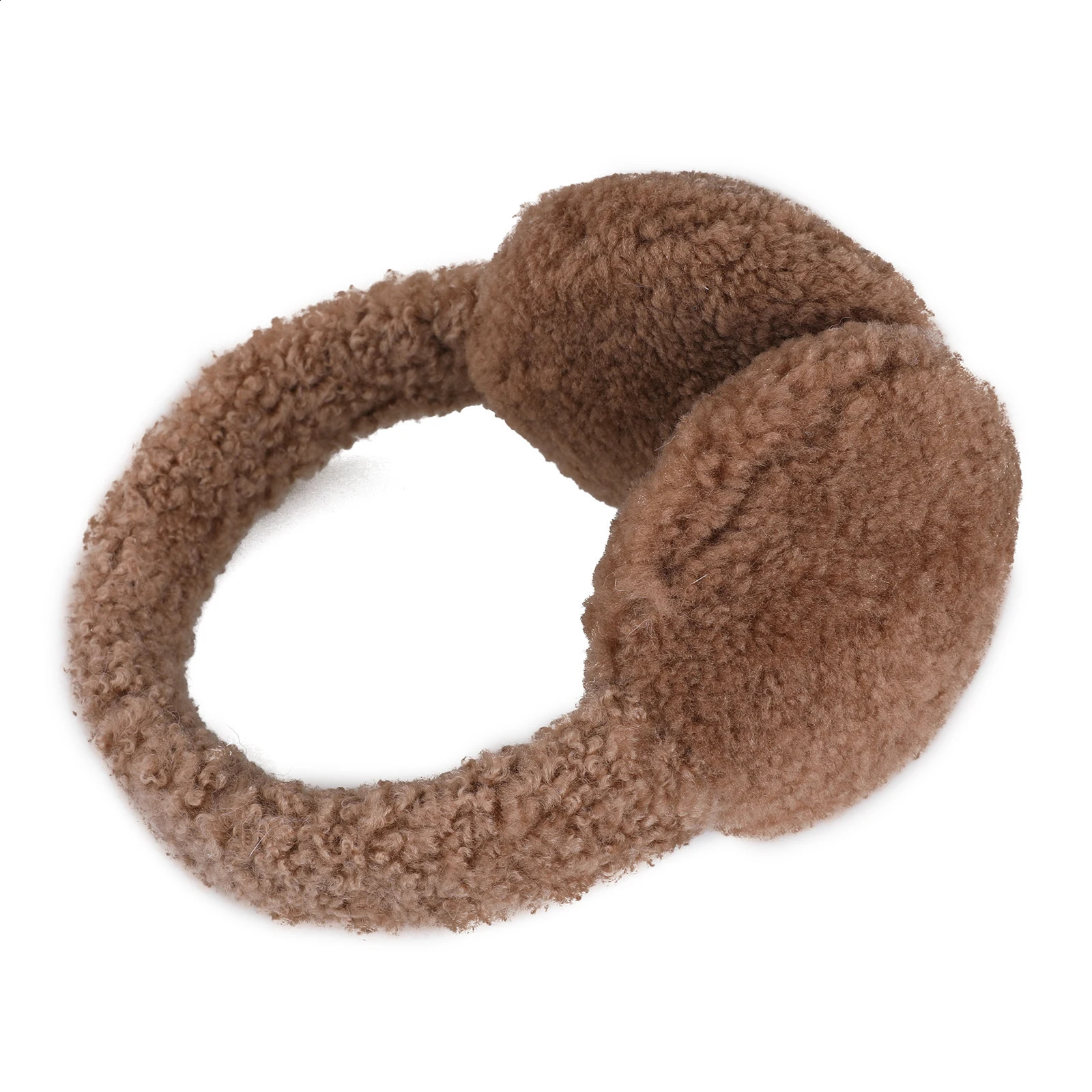 BOONJOVIA Ear Muffs Unisex Genuine Curly Shearling Wool Classic Winter Outdoor Earmuffs for Women Warm Ear Warmers 251027